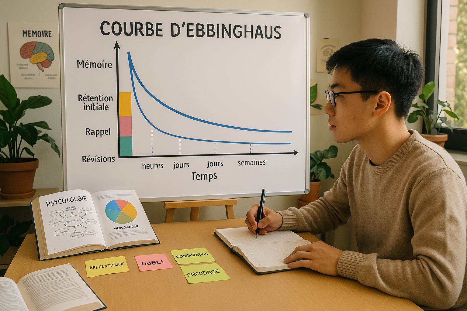 découvrez comment la courbe d'ebbinghaus peut améliorer votre mémoire et vos techniques d'apprentissage. apprenez à optimiser vos révisions pour retenir l'information sur le long terme et maîtriser la science de la mémorisation.