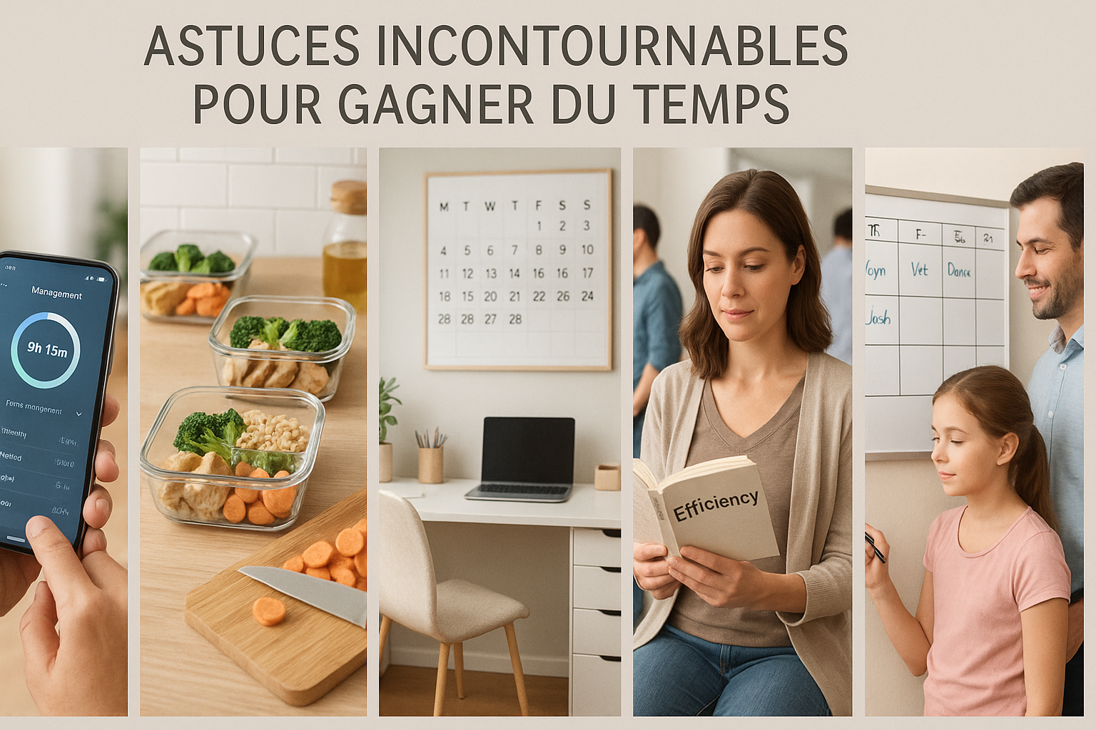 découvrez 5 astuces incontournables pour gagner du temps au quotidien. simplifiez votre vie et optimisez votre efficacité grâce à des conseils pratiques qui vous aideront à mieux gérer votre emploi du temps.