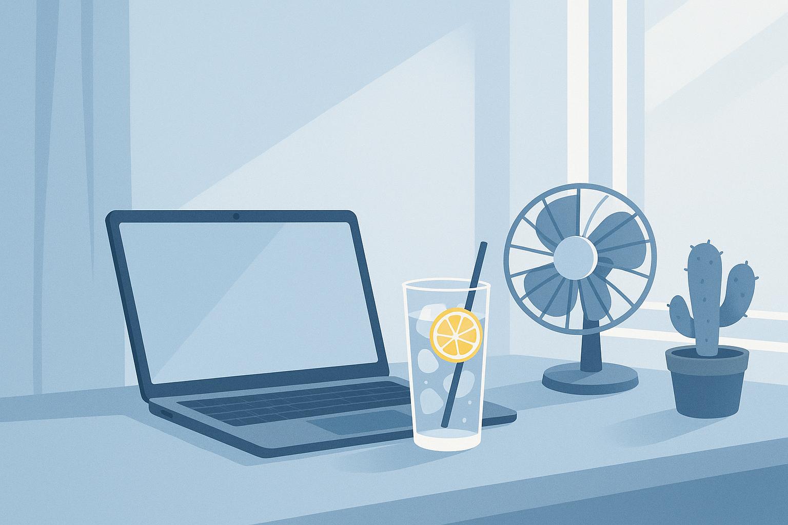 Travailler en période de canicule : 5 astuces pour rester productif sans surchauffer