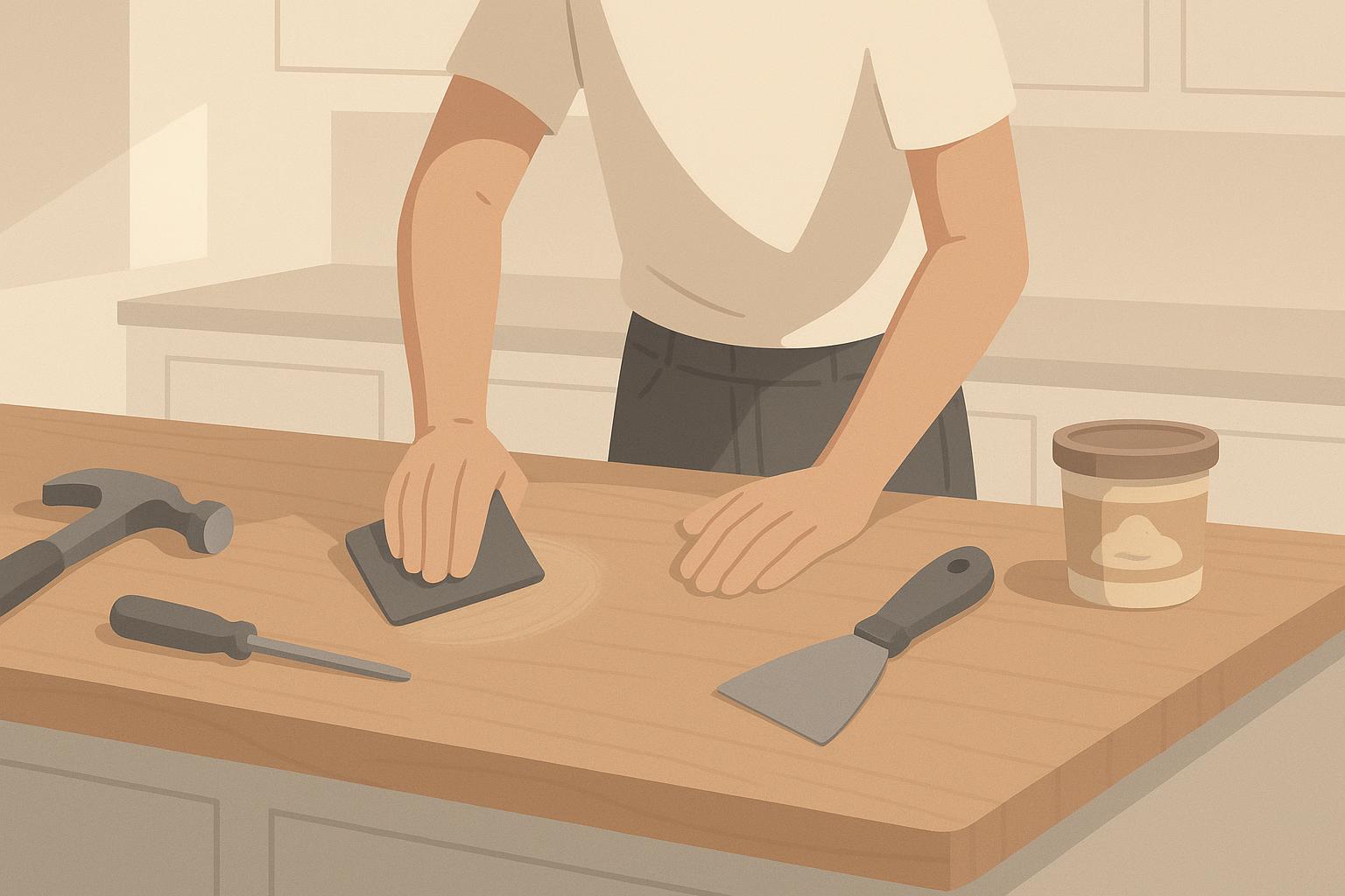 Récupérer sa caution locative : astuces pour réparer soi-même son plan de travail avant l&rsquo;état des lieux